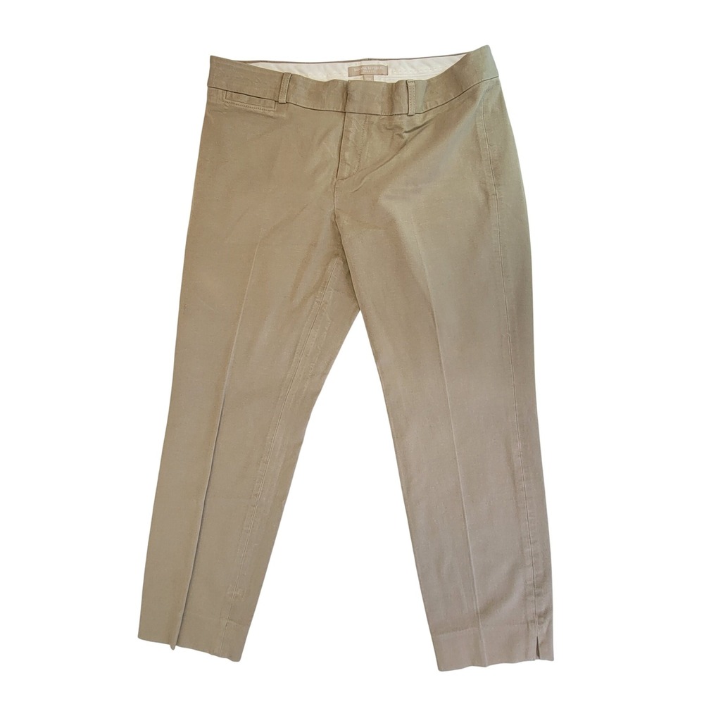 Banana Republic Sloan Fit Tan Crop Pants Career Casual Comfort Stretch Women 10S